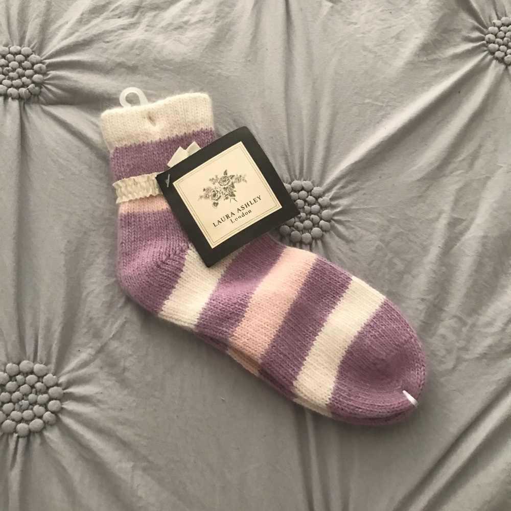 NWT Laura Ashley London Angola Wool Blend Socks